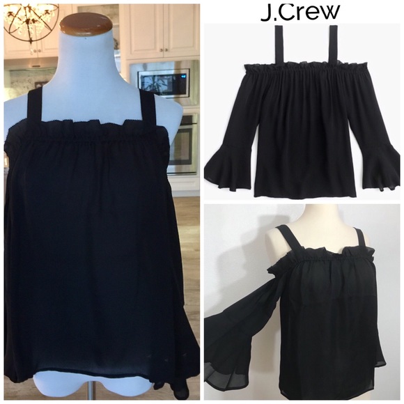 J. Crew Tops - J. crew Black off the shoulder top